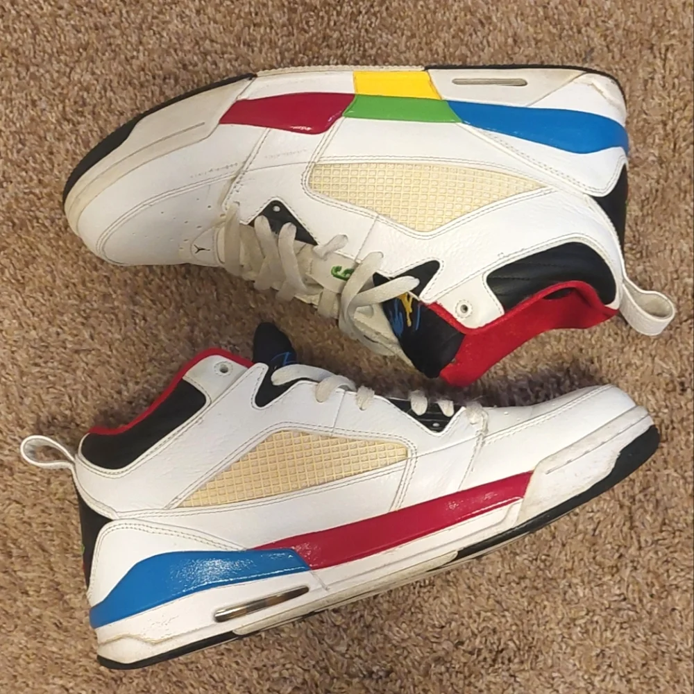 ❤️SALE! AIR JORDAN Flight 9 White, Red, Blue Sneakers
